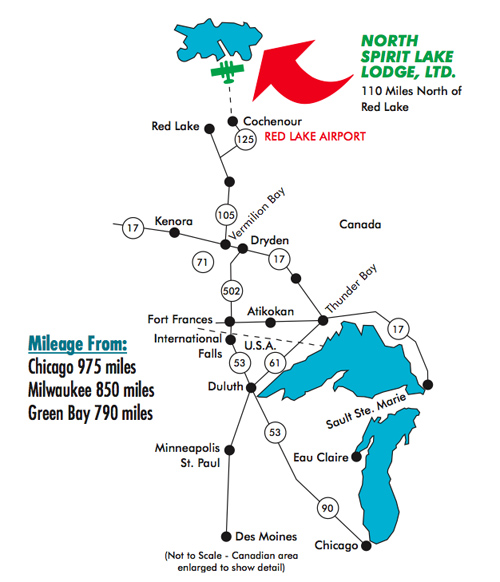 North Spirit Lake Lodge Map